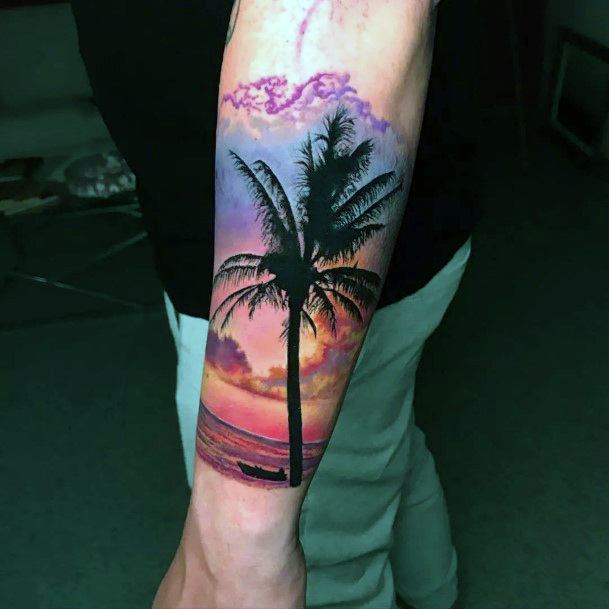 Sunset Sunrise Female Tattoo Designs