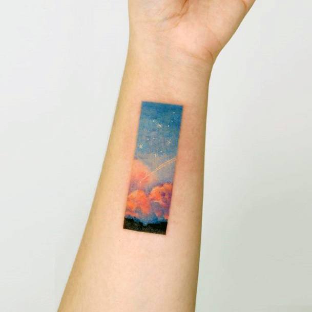 Sunset Sunrise Tattoo Design Inspiration For Women