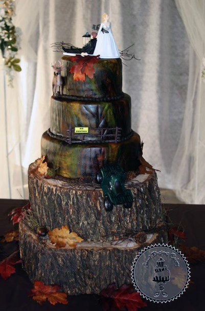 Super Camo Wedding Cake