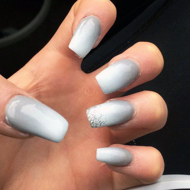 Top 50 Best Grey Ombre Nails For Women Stormy Cloud Designs