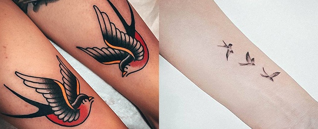 Top 100 Best Swallow Tattoos For Women – Bird Design Ideas