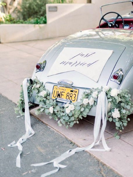 Top 50 Best Wedding Car Decorations - Just Married Decor