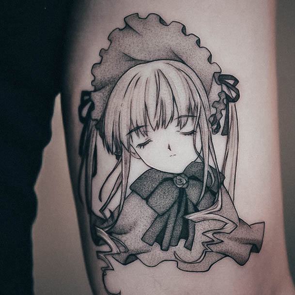 Sweet Anime Tattoo Designs For Girls