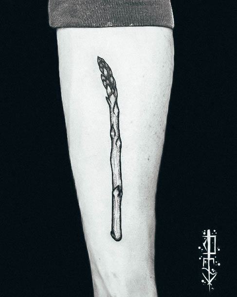 Sweet Asparagus Tattoo Designs For Girls