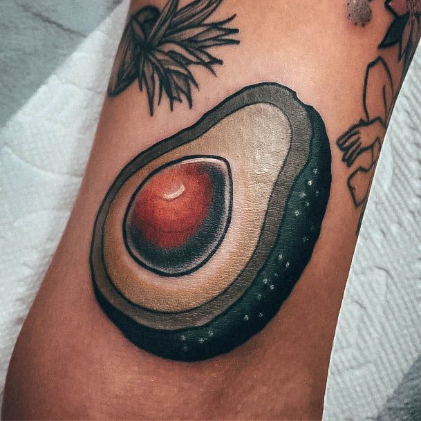 Sweet Avocado Tattoo Designs For Girls