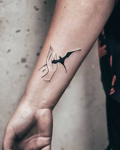 Sweet Bat Tattoo Designs For Girls