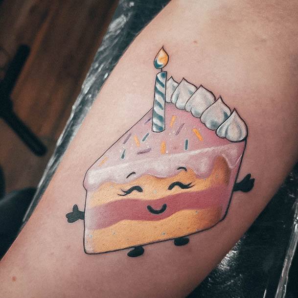 Sweet Cake Tattoo Designs For Girls