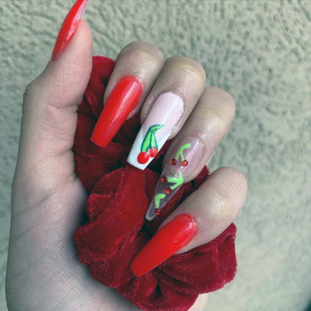 Sweet Cherry Nails Women