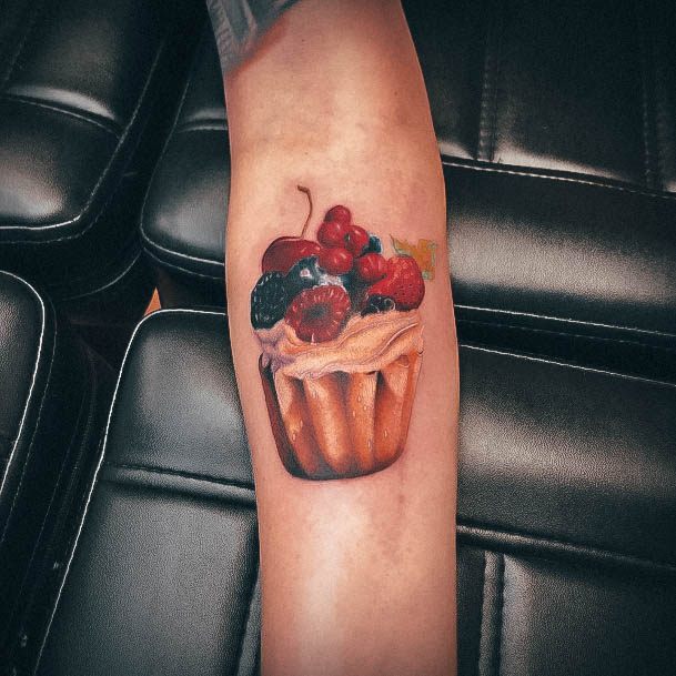 Sweet Cupcake Tattoo Designs For Girls