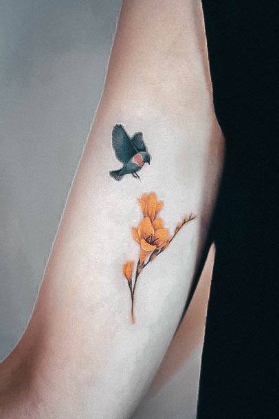 Sweet Daffodil Tattoo Designs For Girls