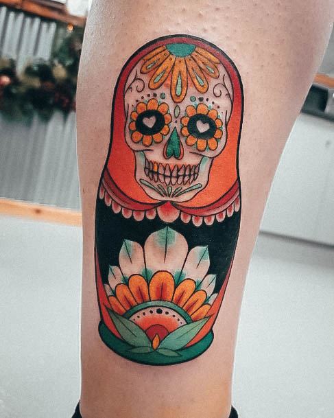 Sweet Day Of The Dead Tattoo Designs For Girls