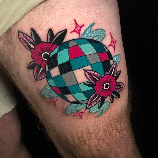 Sweet Disco Ball Tattoo Designs For Girls