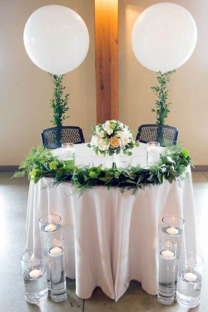 Sweet Elegant White Wedding Hellium Balloon Greenery Vine Decor