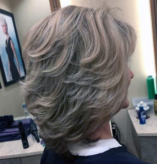 Sweet Feathered Layered Medium Length Hairstyles For Women Over 50
