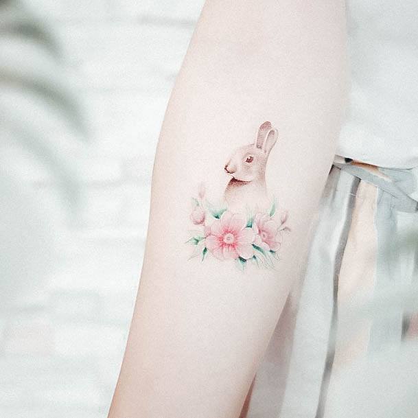 Sweet Floral Tattoo Designs For Girls