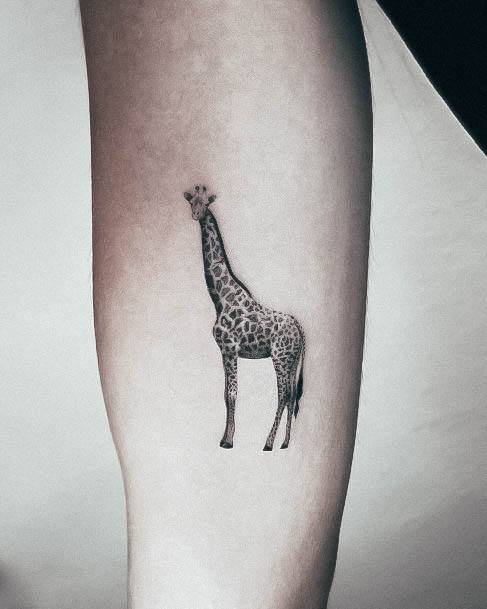 Sweet Giraffe Tattoo Designs For Girls
