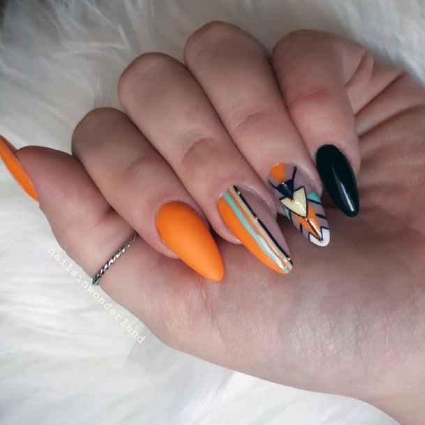 Sweet Girly Colorful Summer Inspiration Triangle Nails Cool Design Ideas For Women