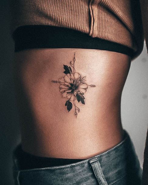 Sweet Hibiscus Tattoo Designs For Girls