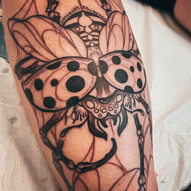 Sweet Ladybug Tattoo Designs For Girls