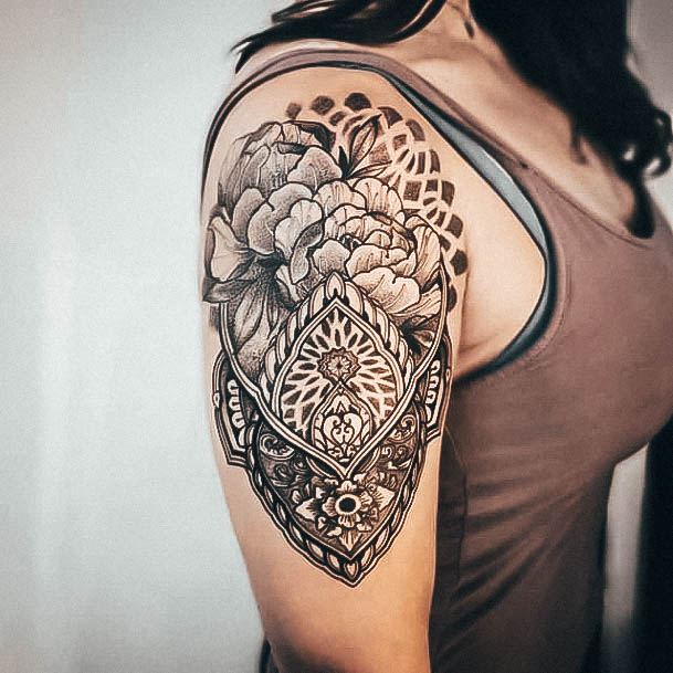 Sweet Mandala Tattoo Designs For Girls Half 0sleeve