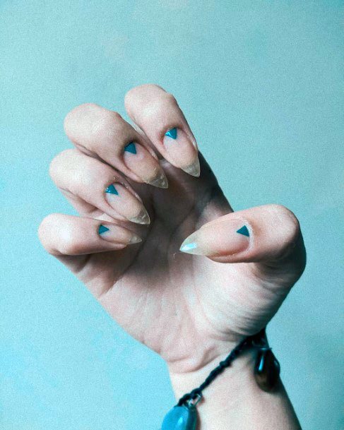 Sweet Matte Almond Triangle Nails Ideas For Women