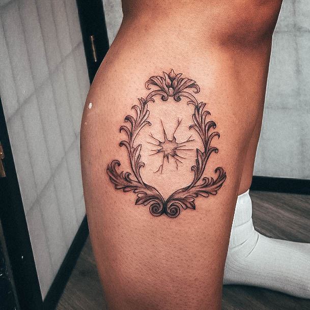 Sweet Mirror Tattoo Designs For Girls