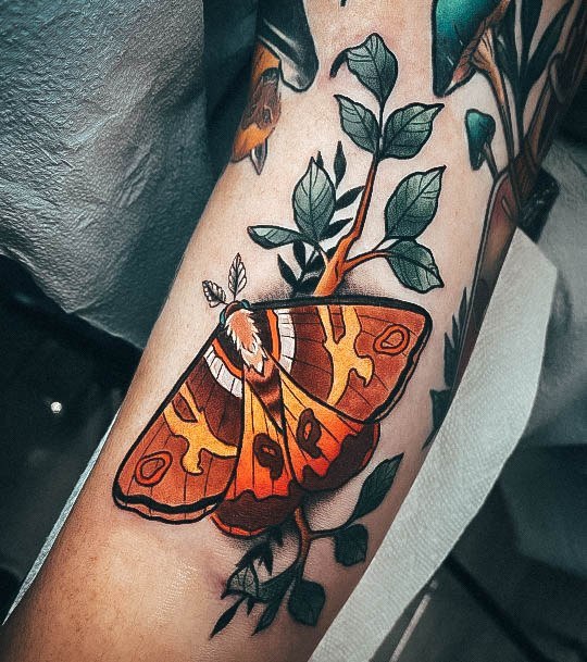 Sweet Moth Tattoo Designs For Girls