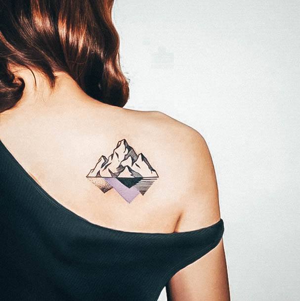 Sweet Mountain Tattoo Designs For Girls