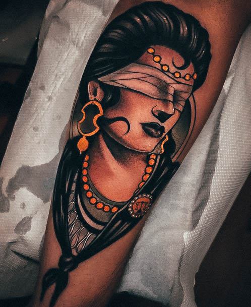 Sweet Neo Traditional Tattoo Designs For Girls