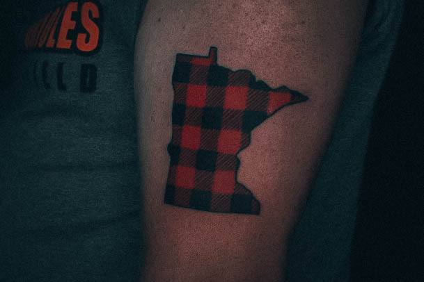 Sweet Plaid Tattoo Designs For Girls