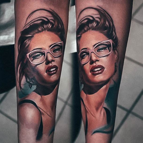 Sweet Portrait Tattoo Designs For Girls