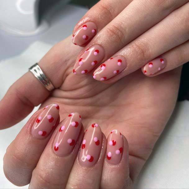 Sweet Red And Pink Nails For Women