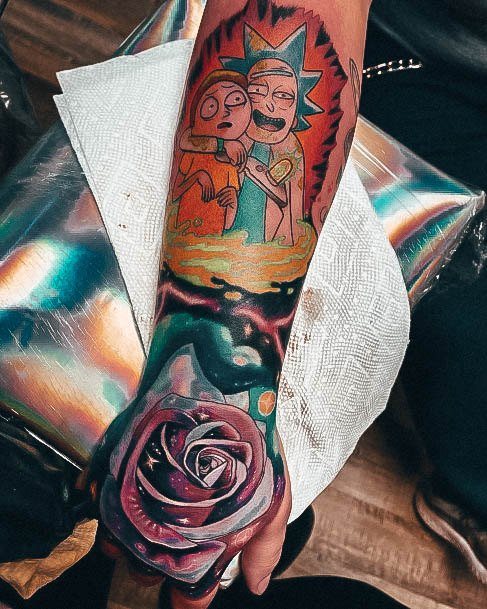 Sweet Rick And Morty Tattoo Designs For Girls