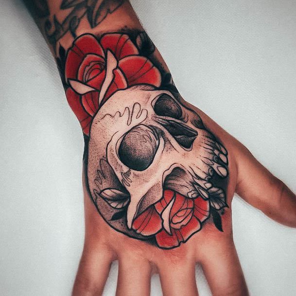 Sweet Skull And Rose Tattoo Designs For Girls