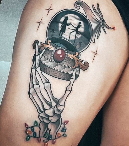 Sweet Snowglobe Tattoo Designs For Girls