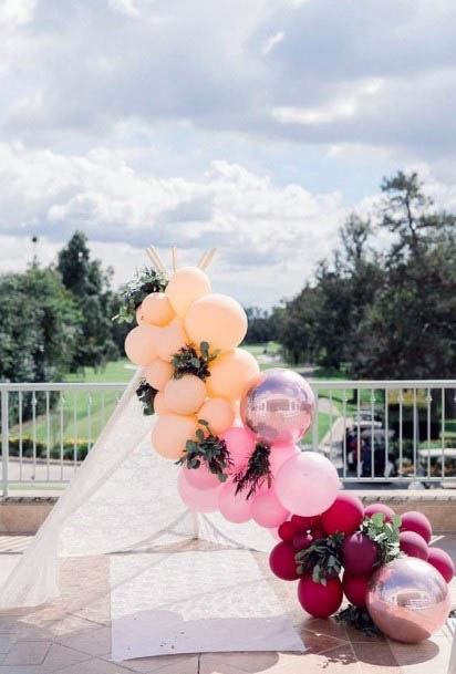 Sweet Spring Color Balloon Decor Ideas For Outdoor Wedding