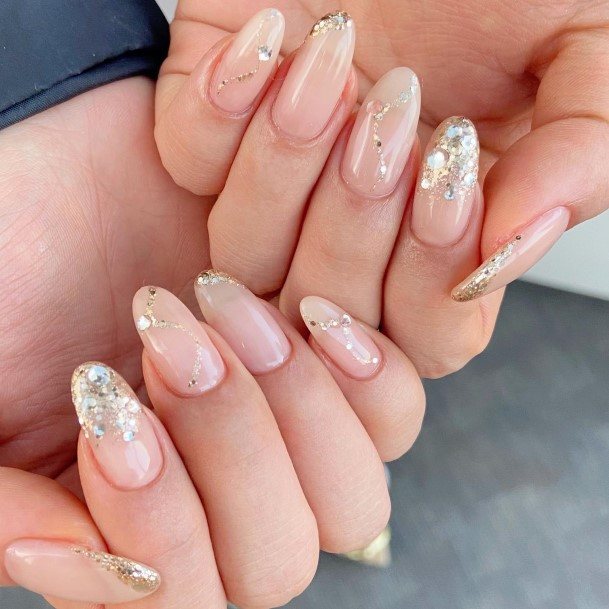 Sweet Styles Beige Ombre Nail Designs For Women