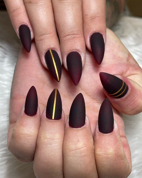 Sweet Styles Dark Red Nail Designs For Women