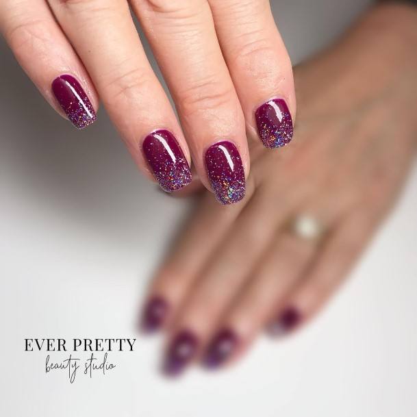 Sweet Styles Deep Purple Nail Designs For Women