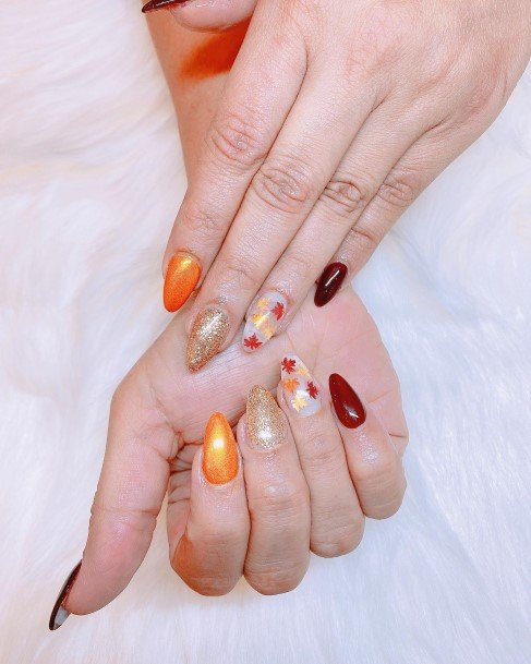 Sweet Styles Fall Leaf Nail Designs For Women