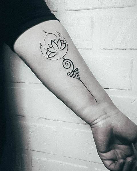 Sweet Unalome Tattoo Designs For Girls