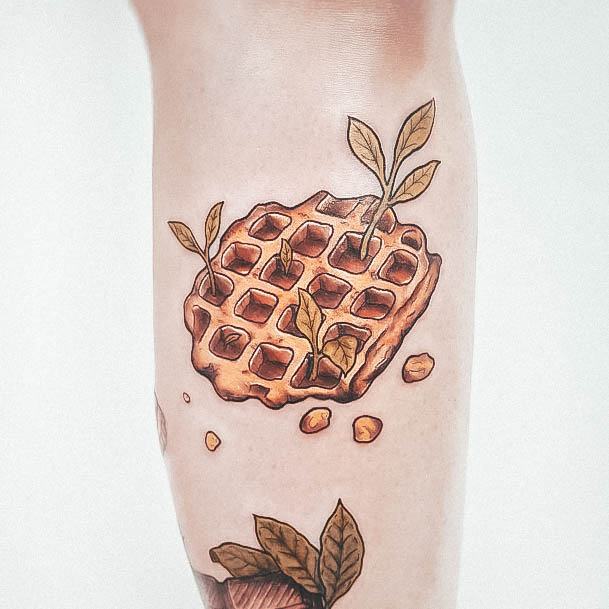 Sweet Waffle Tattoo Designs For Girls