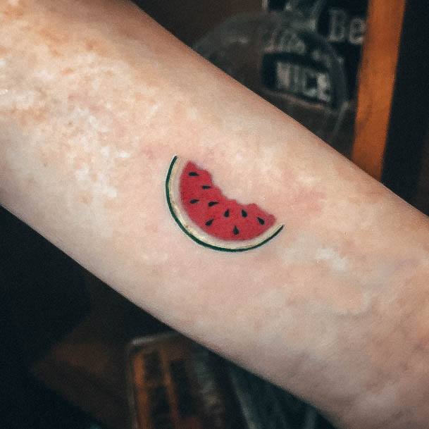 Sweet Watermelon Tattoo Designs For Girls