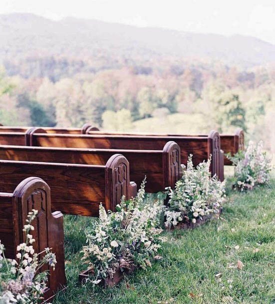 Sweet White Green Nature Aisle Wedding Decor Ideas