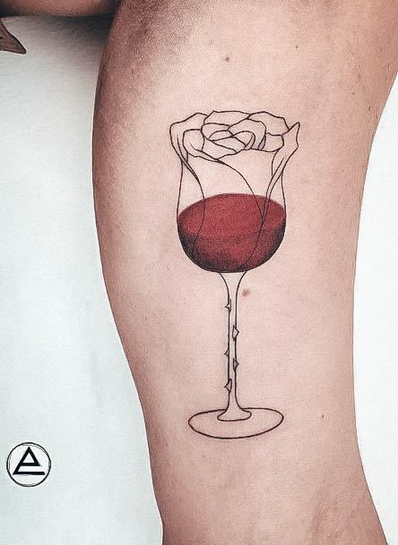 Sweet Wine Tattoo Designs For Girls