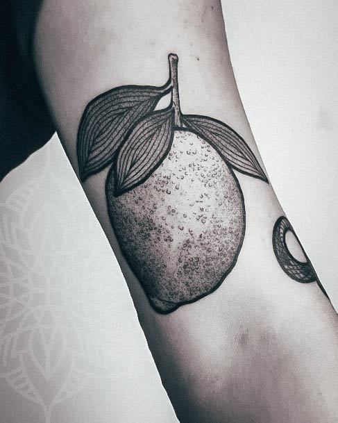 Sweet Womens Feminine Lemon Tattoos