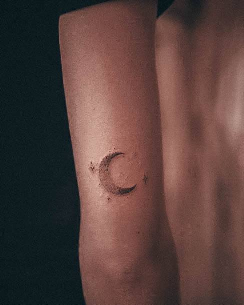 Sweet Womens Feminine Moon Tattoos