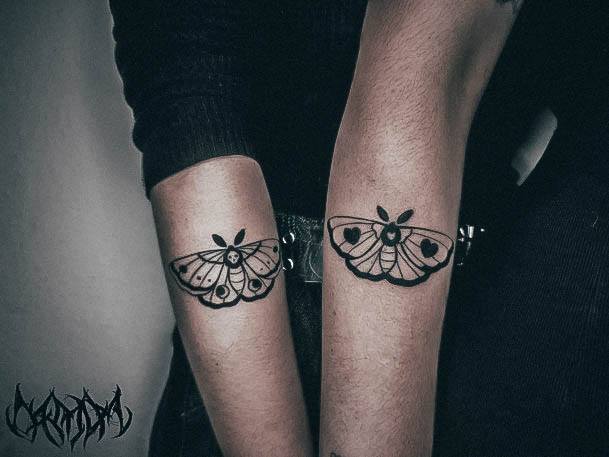 Sweet Womens Feminine Moth Tattoos