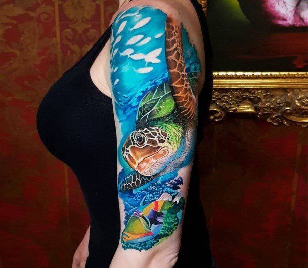 Sweet Womens Feminine Ocean Tattoos