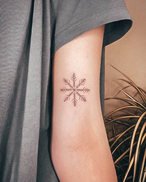 Sweet Womens Feminine Snowflake Tattoos